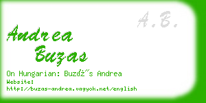 andrea buzas business card